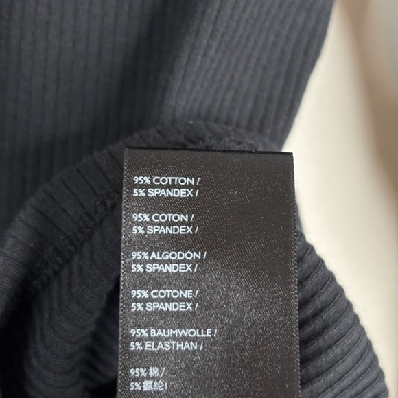 Maeve Anthropologie Black Ribbed Mock neck Turtleneck S Long Sleeve Stretch 90s - Picture 6 of 9